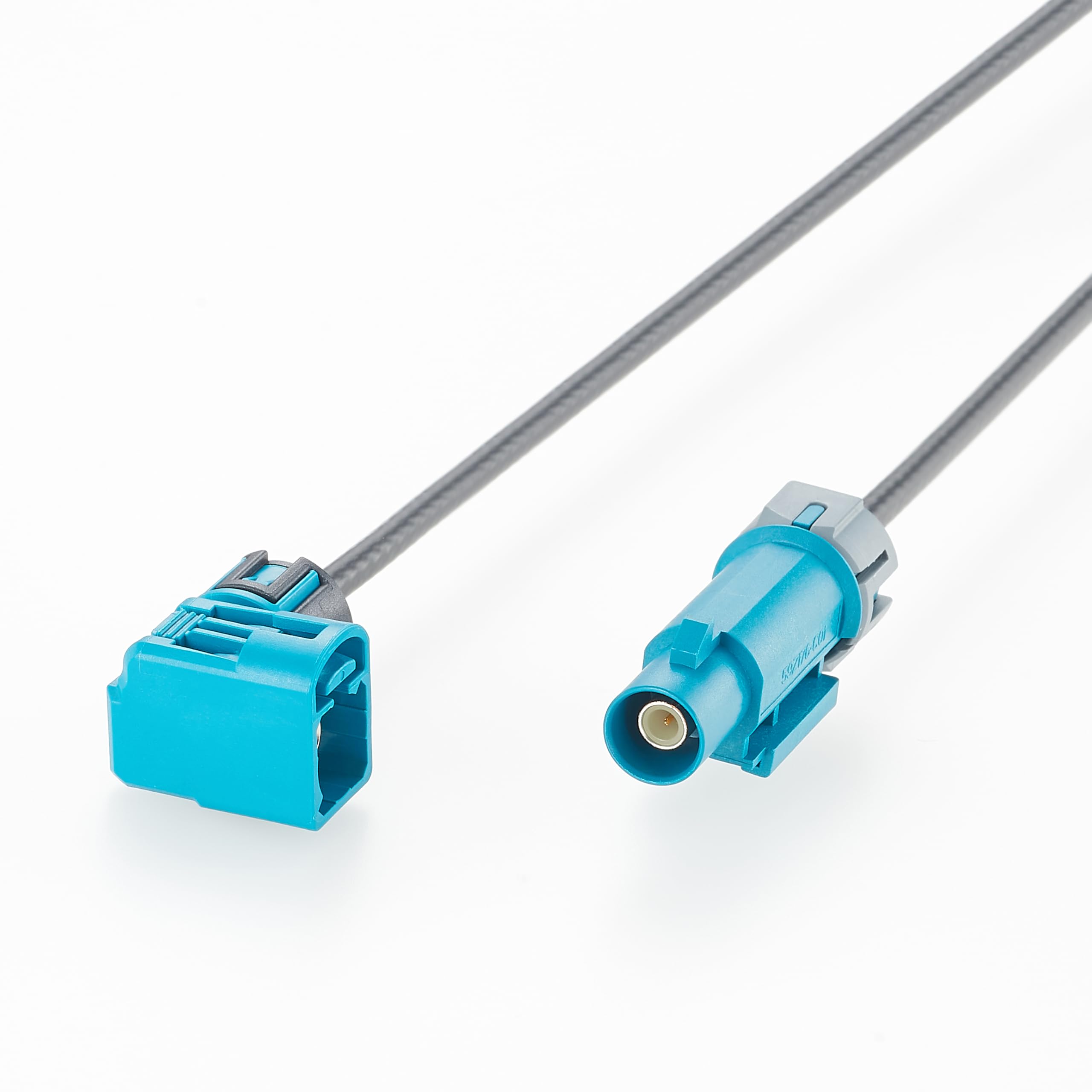 Fakra Câble coaxial coudé à 90° à gauche Code Z femelle vers mâle IP67 étanche 50 ohms Câble d'antenne RF automobile pour l'électronique du véhicule, connexion télématique GNSS CC jusqu'à 3 GHz 2 m