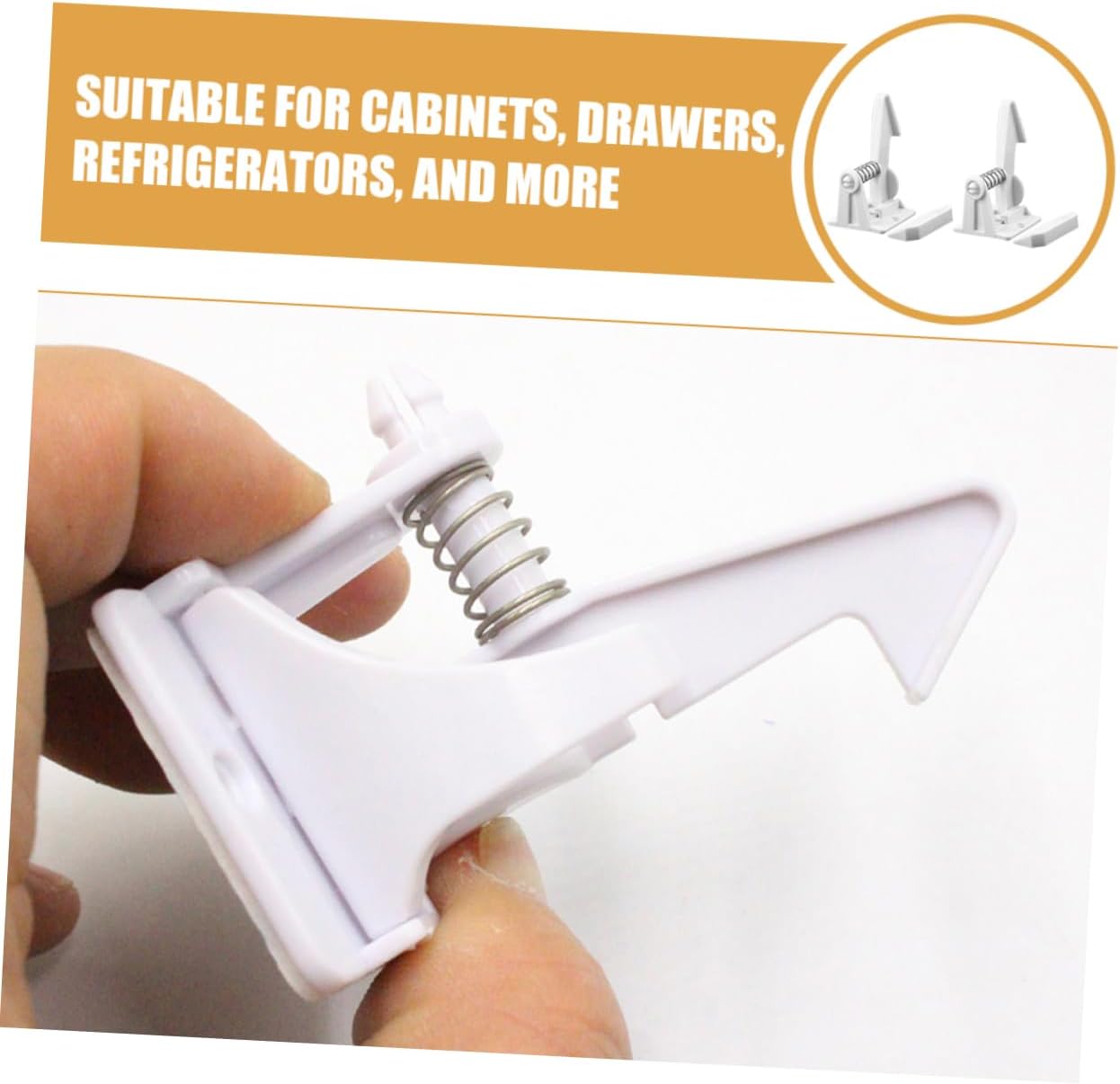 Kisangel 16pcs Childproof Door Locks Cabinet Locks Material Easy to Install for Home Safety