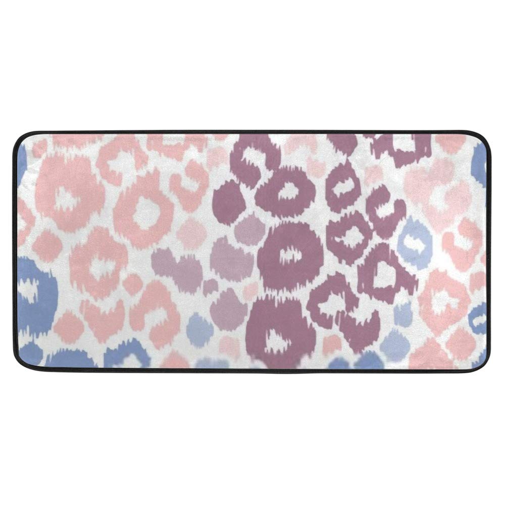 Tapis de cuisine antidérapant léopard confortable 39x20 inch