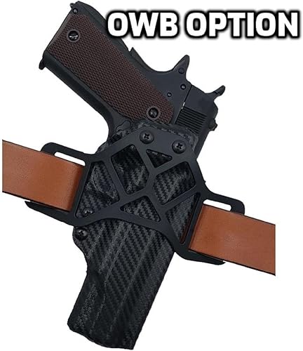 Miniatura 5 de AYIN Funda táctica 2 en 1 para Kimber Micro 9, funda oculta de transporte IWB OWB para diestros, fabricada en Estados Unidos, corte óptico,