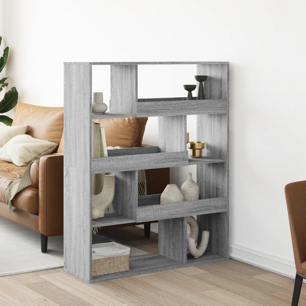 Ścianka działowa Sonoma uniwersalna półka na książki, regał biurowy do hotelu, 100 x 33 x 125,5 cm, materiał drewnopochodny
