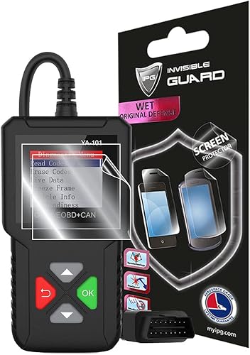 IPG Protector de pantalla para lector de código automático EDIAG OBD2 Scanner YA-101 (2 unidades) Protector de pantalla invisible de hidrogel -