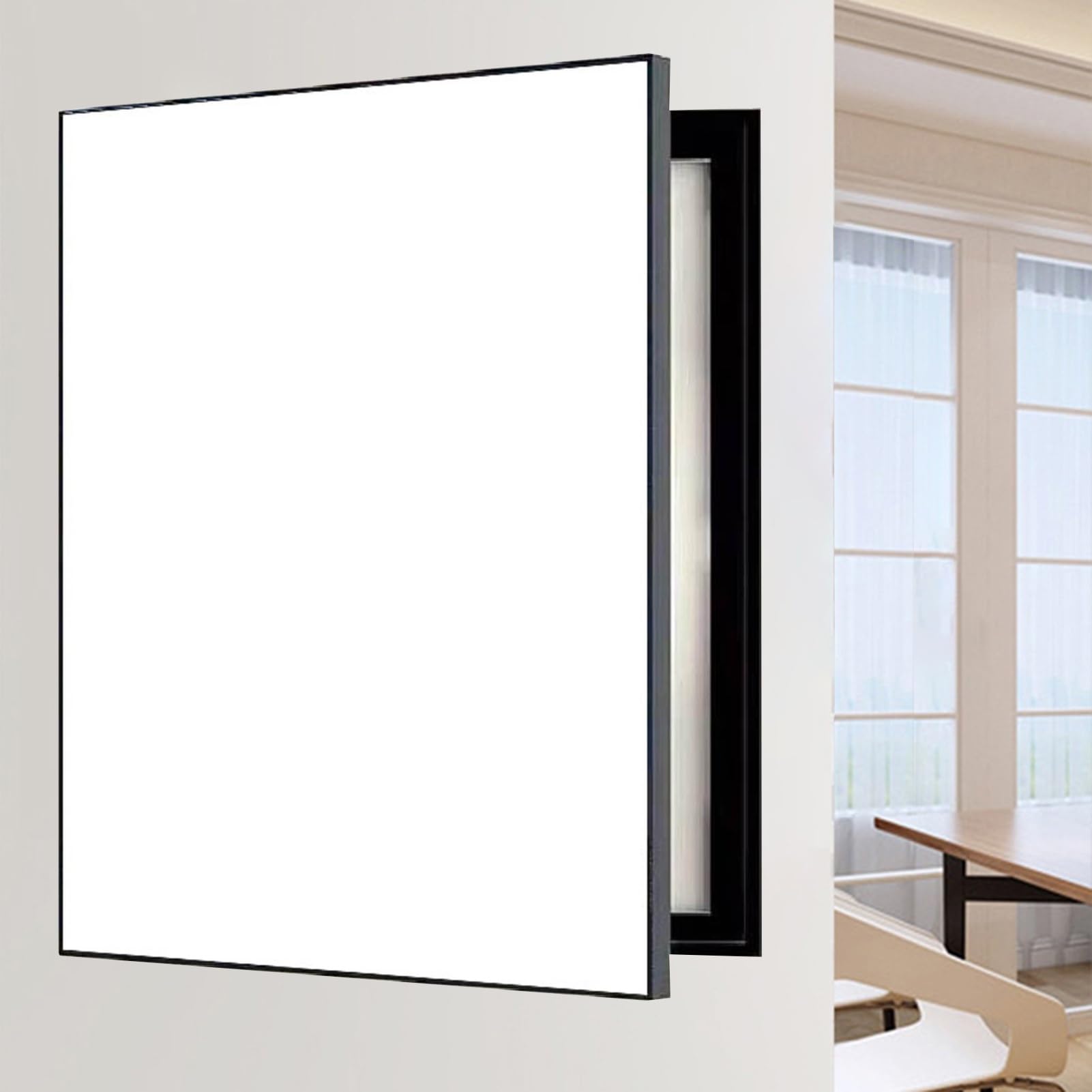 Copri Quadro Elettrico Coperture Verticali per Quadri Elettrici, Coperchio Protettivo per Quadri Elettrici a Parete, Cornice Monocolore per Coprire Il Quadro Elettrico(Style A,60 x 70cm (23 5/8" x 27