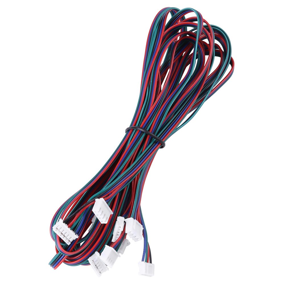 5 Cavi Per Motore Passo-passo 1 Metro – Prusa I3, Connettori 4 Pin Dupont E 6 Pin XH