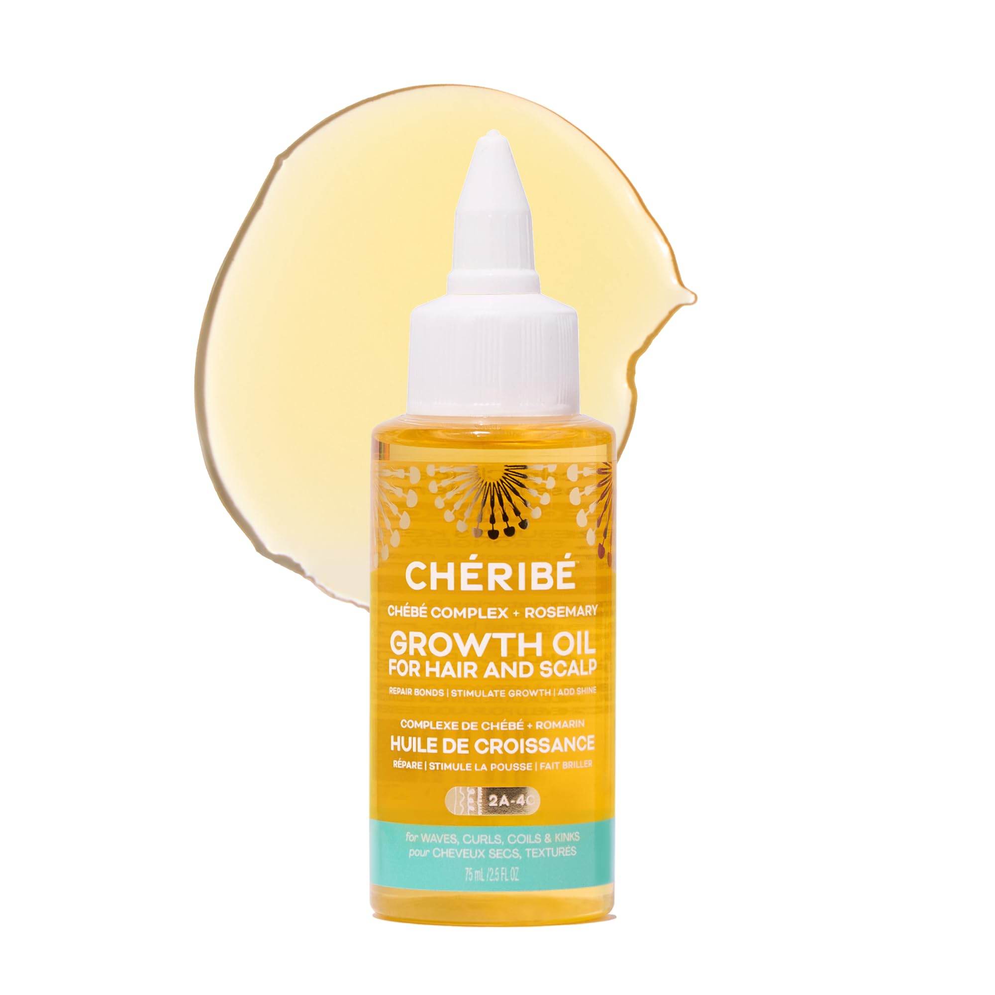 Chéribé Chebe Oil for Hair Growth - Chebe Complex + Rosemary, 2.5 fl oz