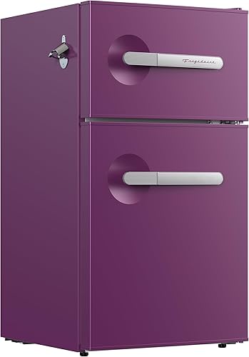 Miniatura 3 de Frigidaire, Refrigerador compacto de 3.1 pies cúbicos de la serie Retro de 2 puertas, abrebotellas lateral integrado, color morado