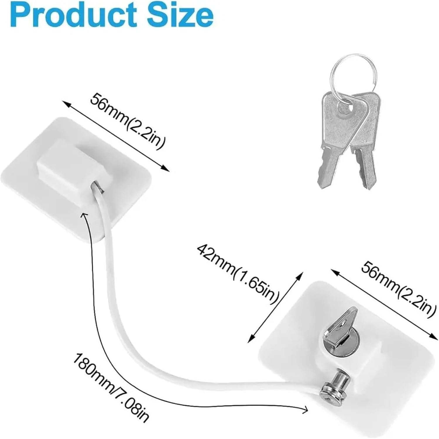 Window Lock Child Cable Restrictor Lock Easy to Use Self Adhesive Window Refrigerator Door Lock Baby Security Tool 1Pcs