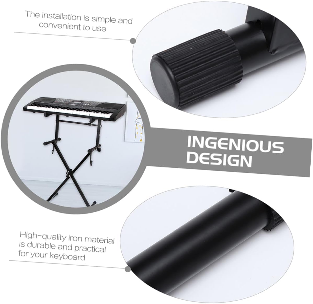 2sets Electronic Organ Keyboard Elevation Brackets Durable and Lightweight Keyboard Stand for for Stage and Home Use