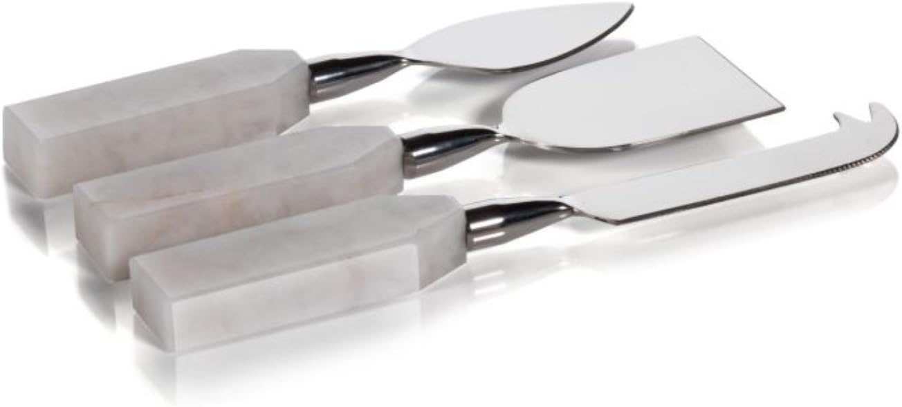 Zodax Alabaster 3 Piece Cheese Knife Set