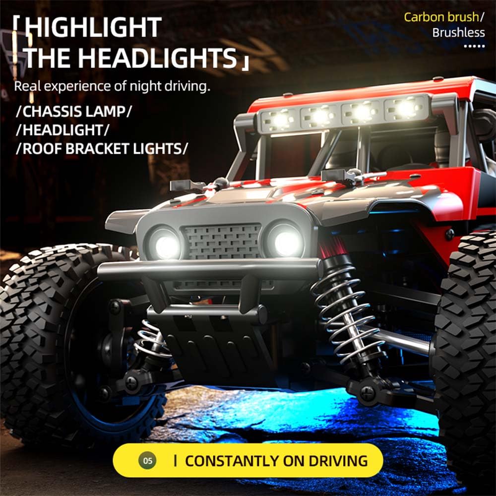X-Verse SG202PRO Auto telecomandata 1:20 55KM/H RC Auto Spazzola di carbone motore 4WD All Terrain Offroad RC Truggy RC Truck Crawler per adulti e bambini (3 batterie)