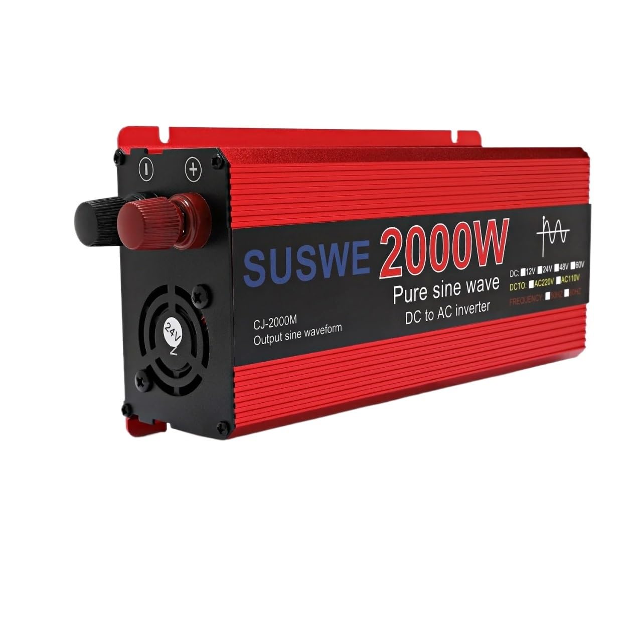 Power Inverter,Inverter Auto 3000W Onda Pura, 12V/24V DC a 220V/110V AC(2000W,24V)