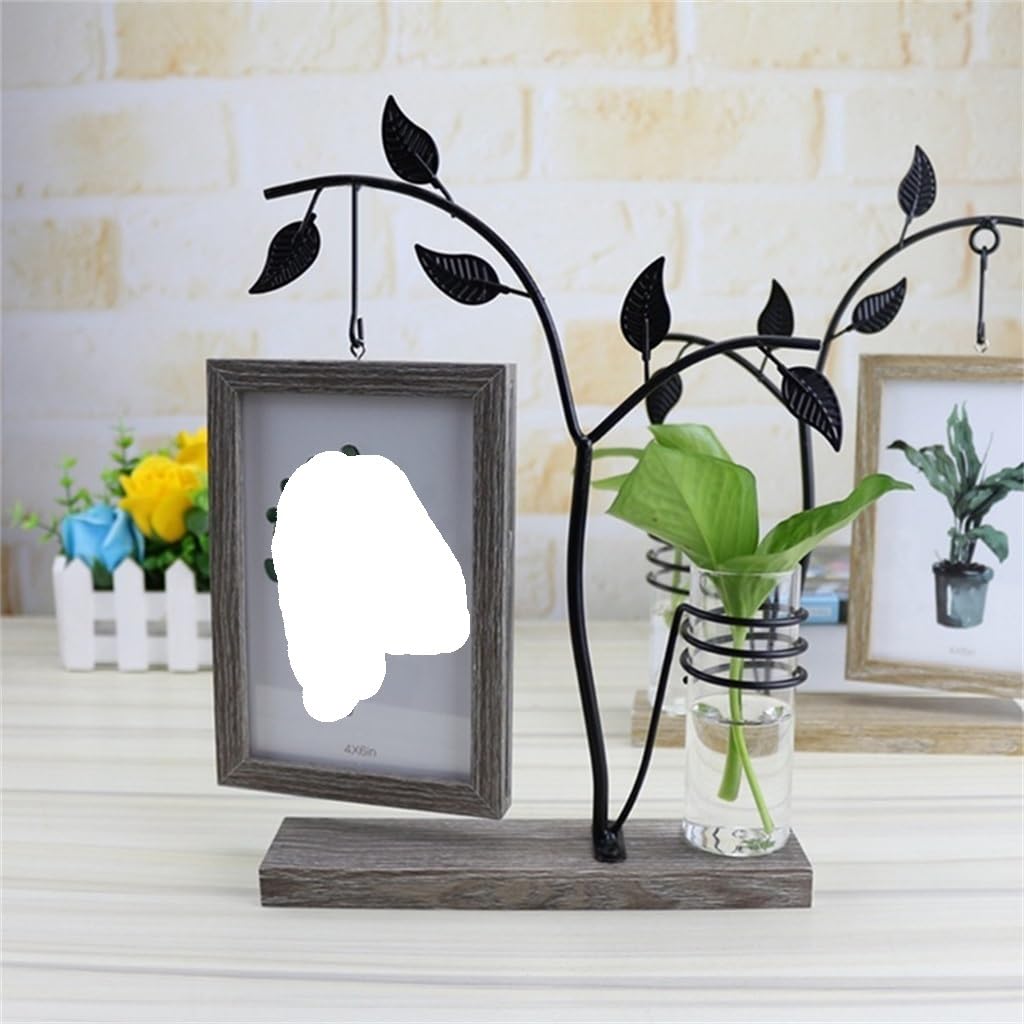 Cornici, Cornici for Foto Verticali Da Scrivania for Albero In Metallo 4x6 for Famiglie Con Vetro(Argento)