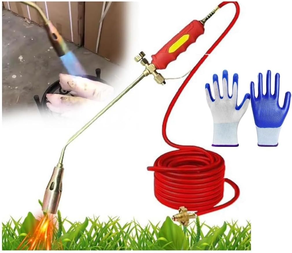 Propane Torch Weed Burner Kit, Portable 1,900,000 BTU Torch for Weeding, Snow & Roofing(With 5m Tube)
