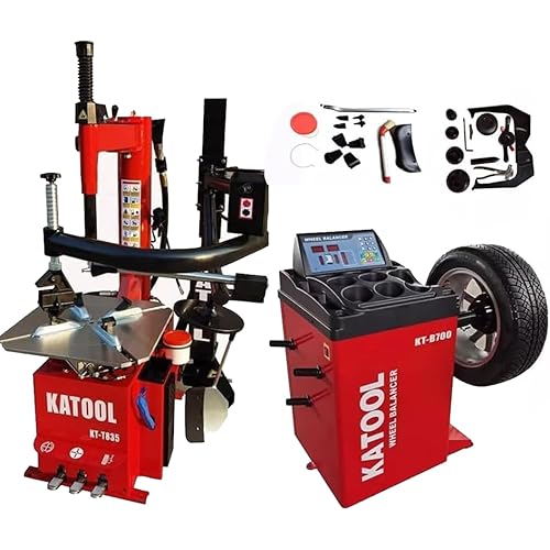 Professional 28" Turn Table Tire Changer Machine Combo with Bead Blaster Wheel Balancer Machine Tire Machine Wheel Changers