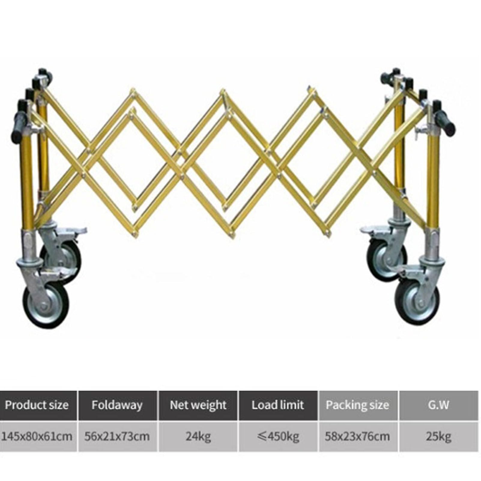 Carrito de bastidor de ataúd para funerales, carro plegable de aleación de aluminio de alta carga para funeral, hélice plegable
