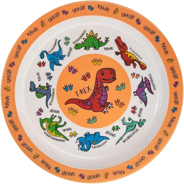 Lesser & Pavey Children Plate | Dinosaur | 1 Piece - 22x22x2 cm