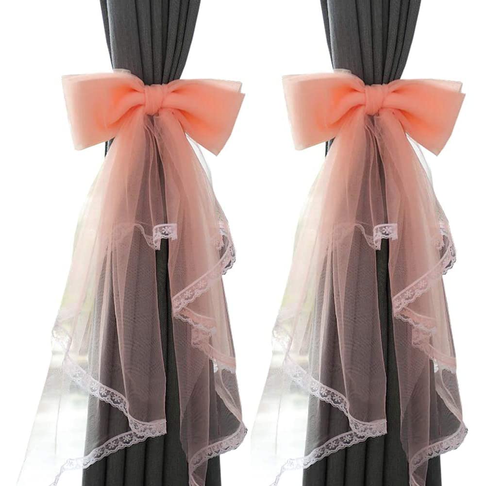Raffhalter aus Spitze für Vorhänge, Schleife, drapiert, Fenster-Raffhalter, dekorativer Vorhanghalter, europäischer Stil, Halter für Fenstervorhänge, Boho-Dekor, Quaste für Kinderzimmer