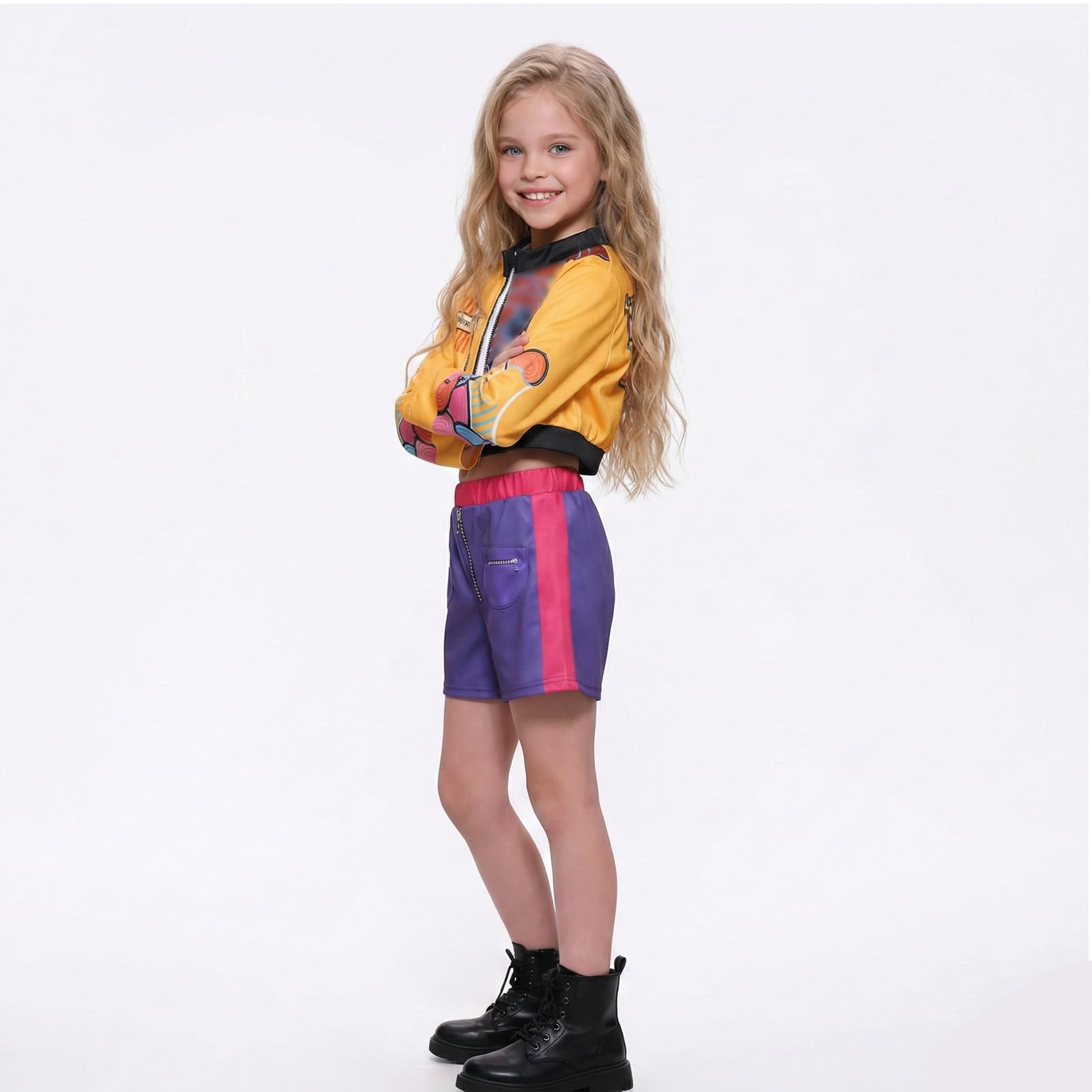 Metaparty Pop Costumes,World Book Day Costumes with Top Jacket Shorts for World Book Day (Yellow, 130)