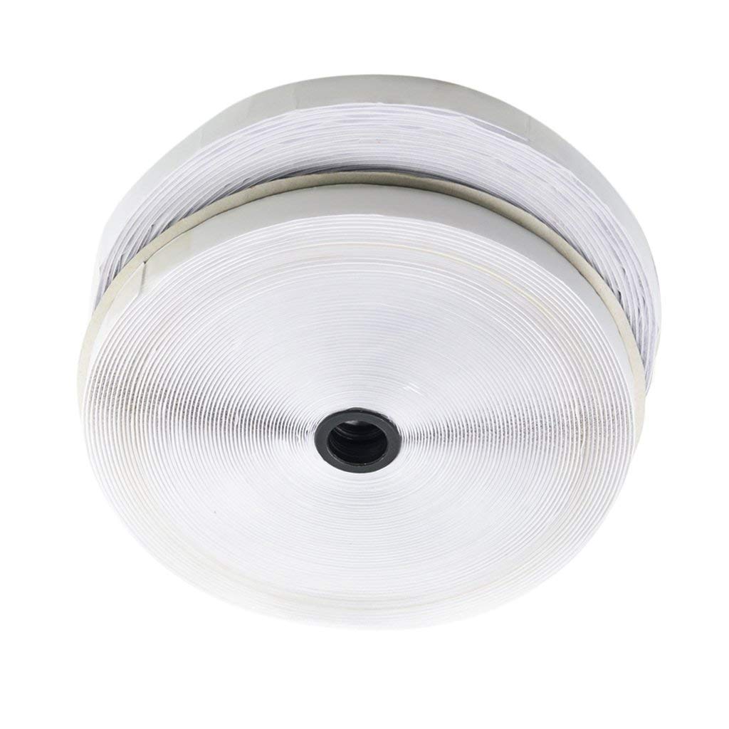 Tubayia 25M Double-Sided Adhesive Velcro Tape 20 mm Wide Velcro Fastening Self-Adhesive, White