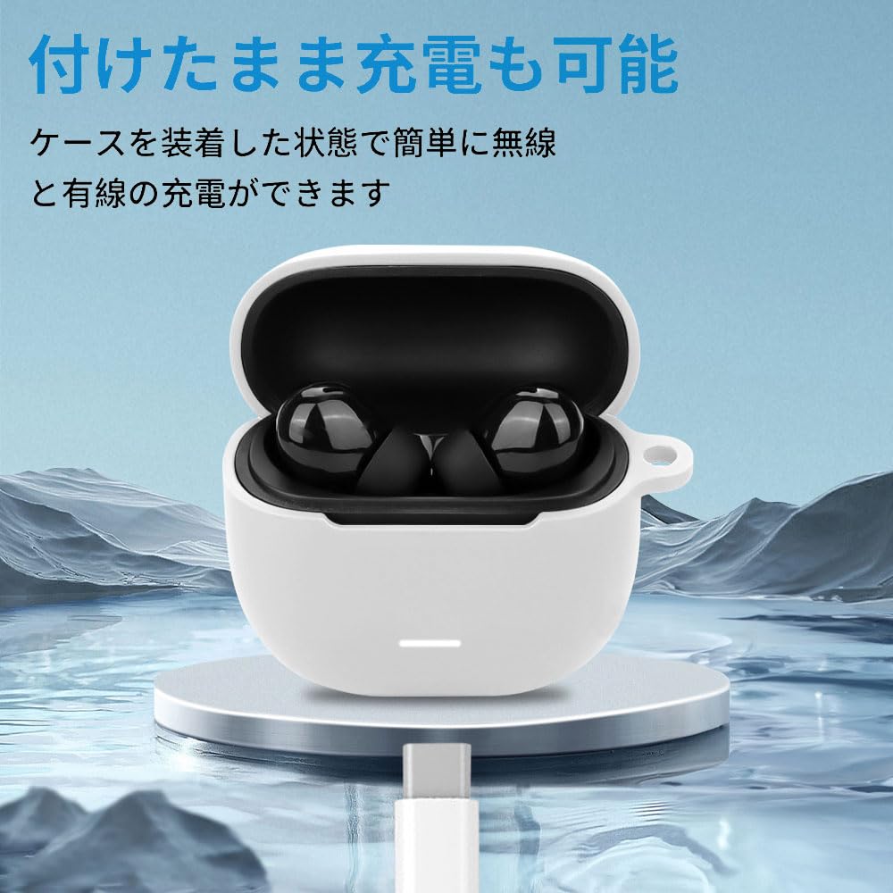 Xiaomi イヤホンケース ホワイト Xiaomi（シャオミ） xiaomi Redmi Buds 6 Play ケース 耐衝撃 シリコン