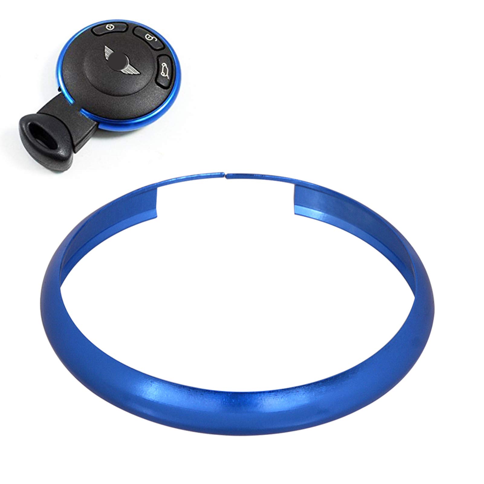 runmaderunmade Aluminum Alloy Key Rings Compatible with Mini Cooper Blue B0066-blue