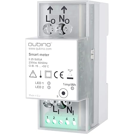 Qubino Zmnhtd1 Smart Meter Z Wave Module For Smart Home Rail Din Amazon Co Uk Diy Tools