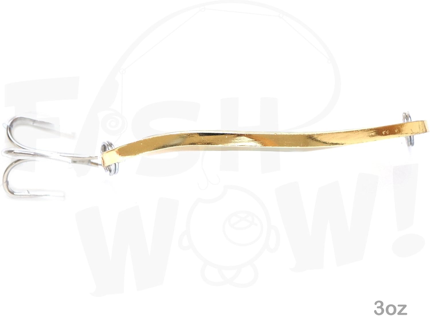 10pcs 3oz 6inch Fishing Spoon with Treble Hook Fish Jig Bait Lures Gold Tape - Fish WOW!