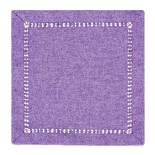 Servilletas de tela lavanda lila 12x12 pulgadas set x4 miniatura 1