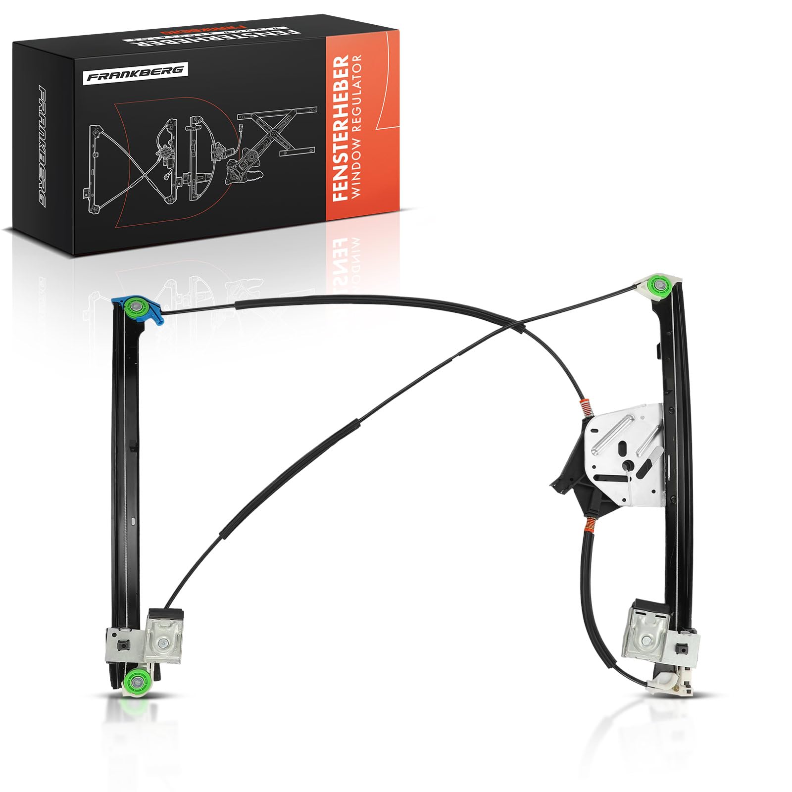 Frankberg Elevalunas Mecanismo elevalunas Eléctrico sin Motor Delantero derecho Sin placa 2/3 Puertass Compatible con Ibiza II 6K1 Cordoba 6K1 6K2 Replace# 6K3837402H