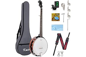 Kmise Professional Beginner Banjo Set, 5 Strings Full Size