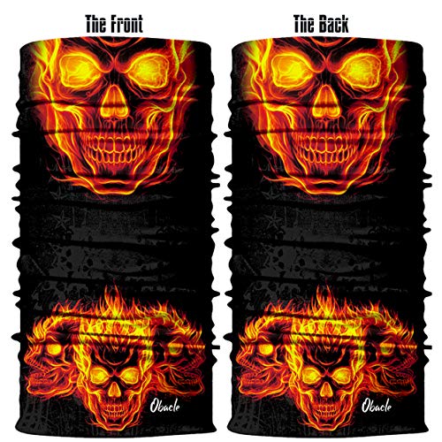 Image of Obacle Skull Face Mask Half for Dust Wind UV Sun Protection Seamless 3D Tube Mask Bandana for Men Women Durable Thin Breathable Skeleton Mask Motorcycle Riding Biker Fishing Cycling Sports Festival