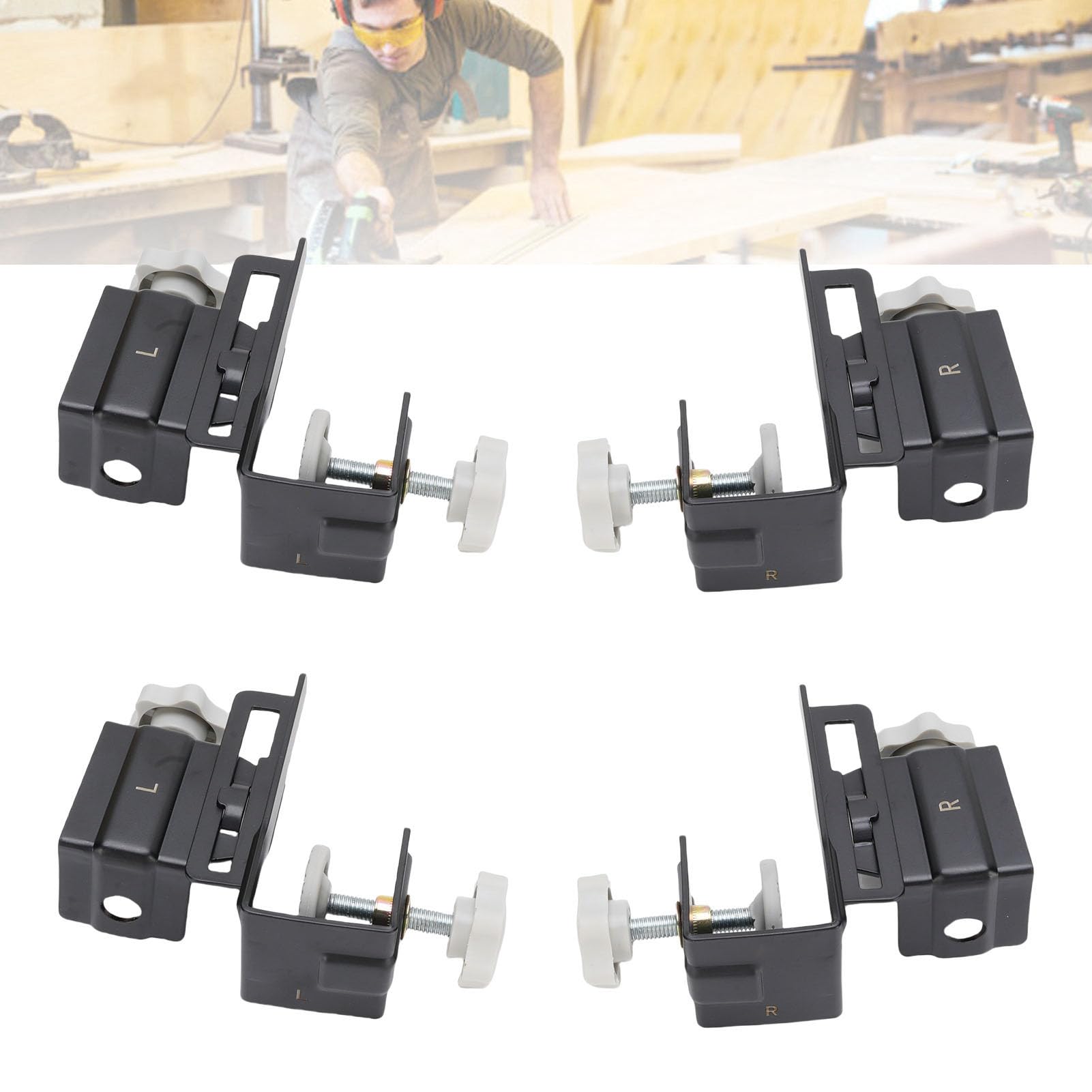 Generic Zestaw Zacisków Montażowych z Przodu Szuflady Trwałe Zaciski Mocujące Panel Szuflady ze Stali Nierdzewnej do Kuchni i łazienki Panele o Grubości 10–30 Mm 8 Sztuk