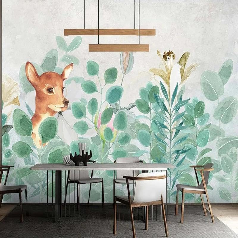 Papier peint mural 3d petits animaux en tissu non tissé salon ILIYA - 2