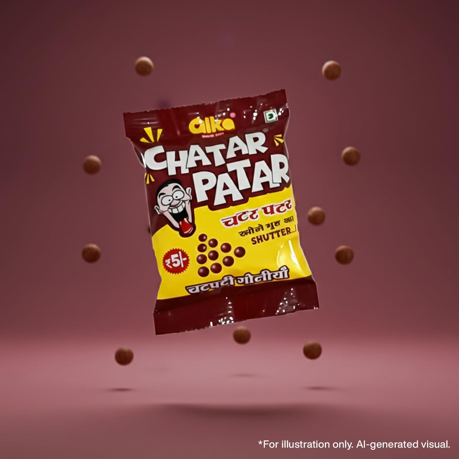 CHATAR PATAR chatpati Khatti Meethi Goli - 20 Pouches | Sweet & Sour Candy | Ideal for School, Travel & Gifting pack of-2 (CHATAR PATAR_PACK_OF_2) 1
