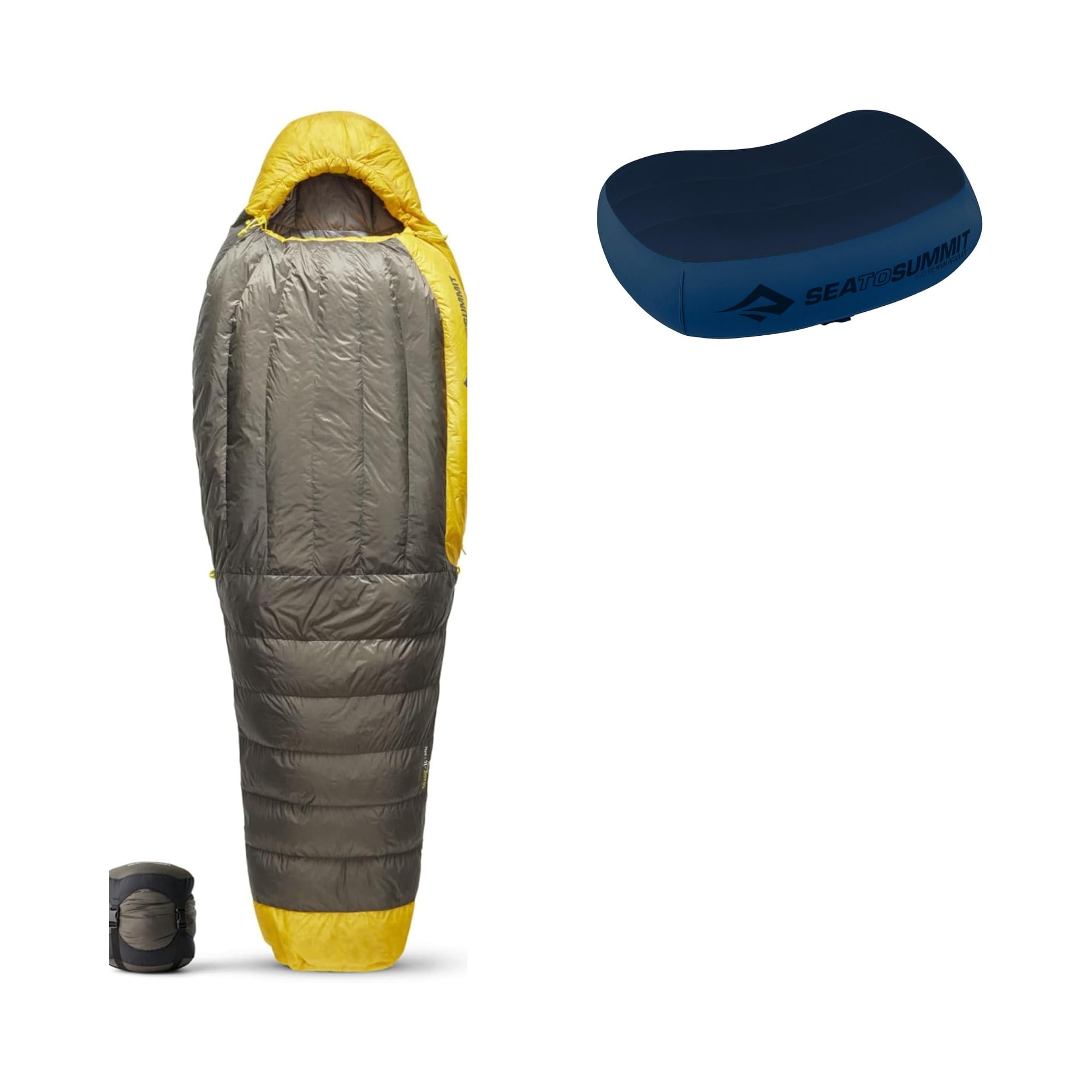 Sea to Summit Sleep System Spark Sleeping Bag and Aeros Premium Pillow
