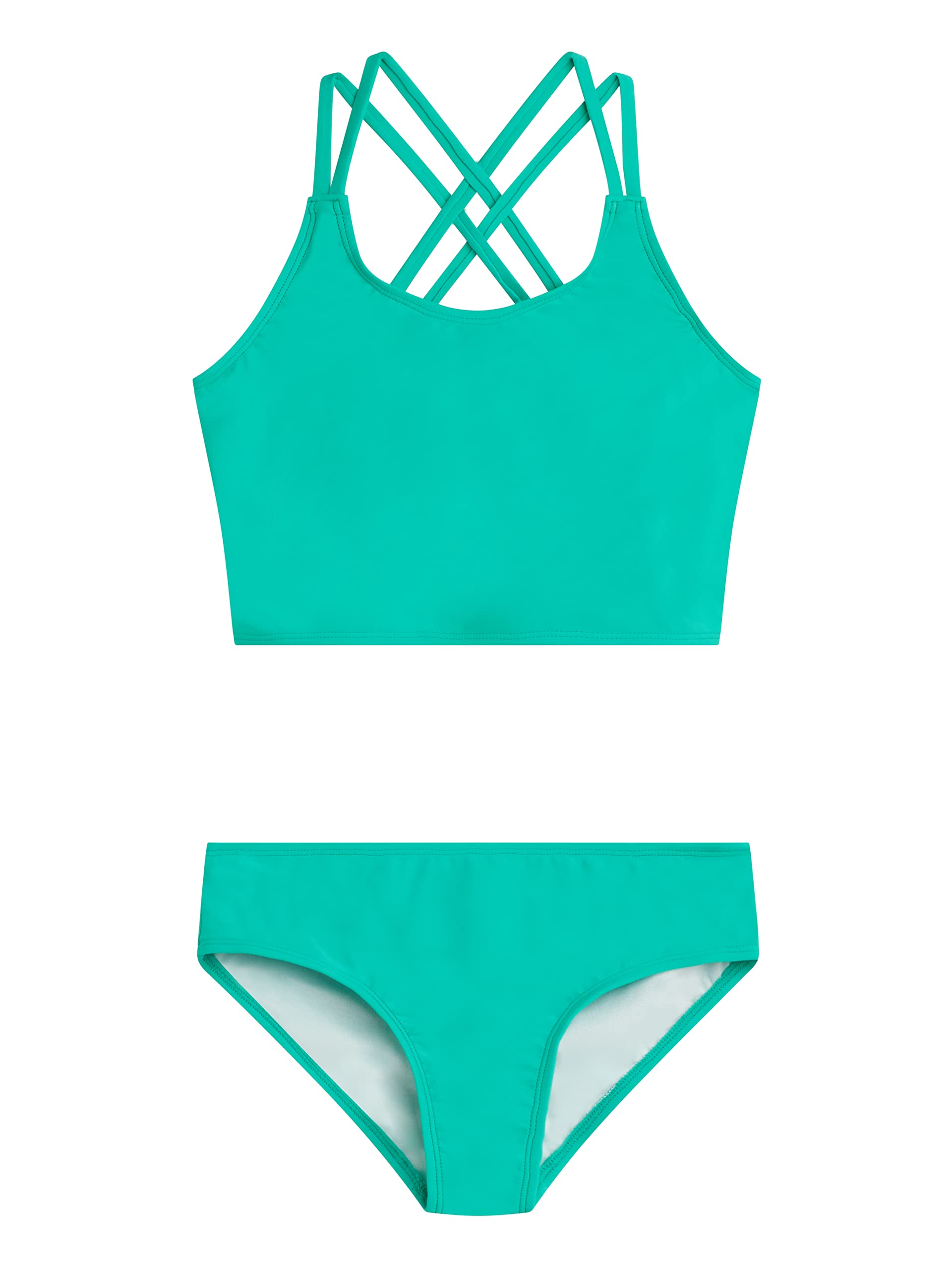 Kanu Surf Girls Waverly UPF 50 Beach Sport Criss-Cross Tankini