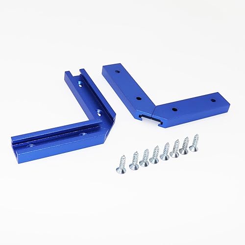Miniatura 4 de Kit de intersección en T de aluminio de 3 pulgadas con tornillos para madera universal con agujeros de montaje preperforados para carpintería, 1
