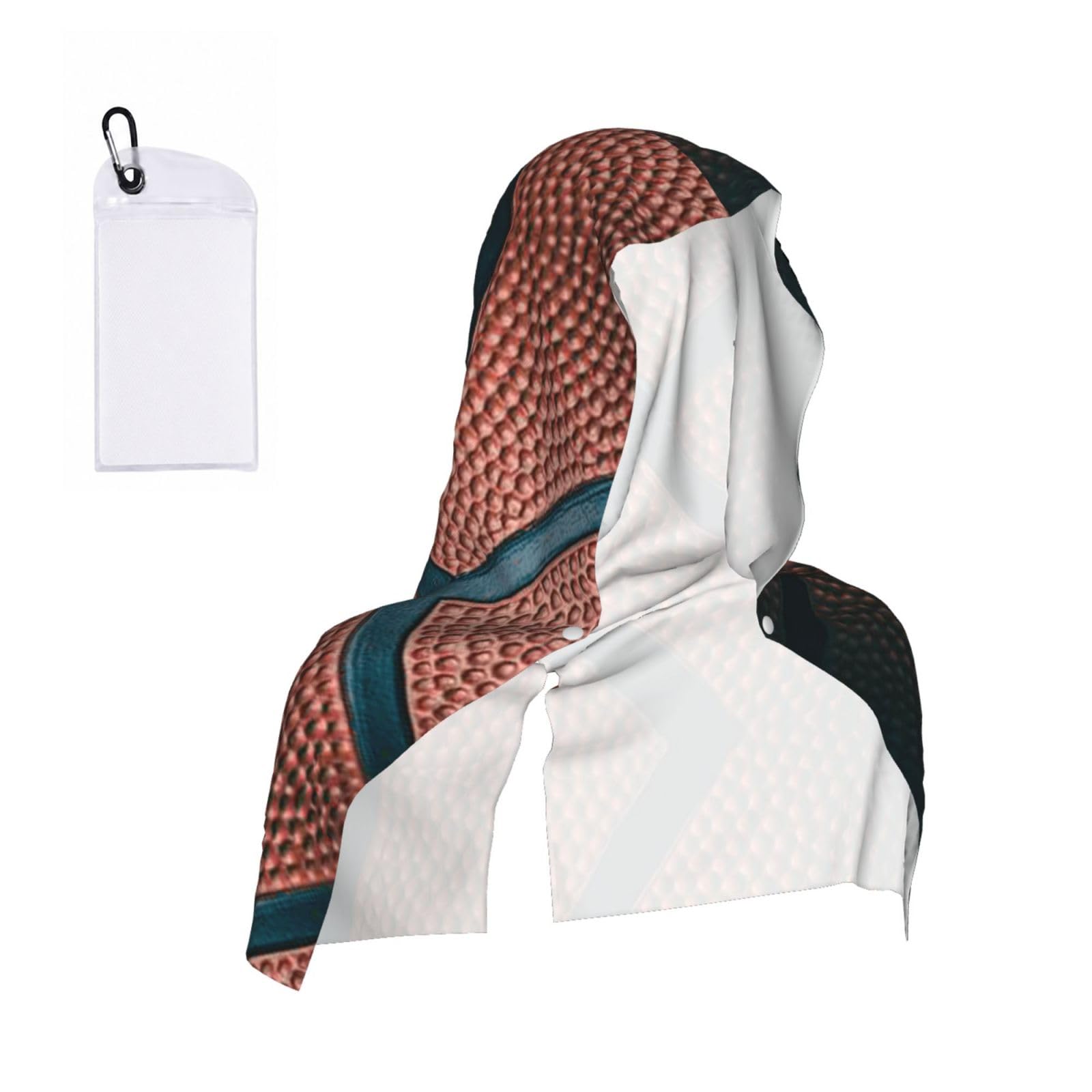 SATUSA Basketball Sport Print Cooling Hoodie Towel, Cooling Towels For Neck And Face, Quick Drying Absorbent Cooling Head Towel Beach Camping Gym Construction(2pcs)