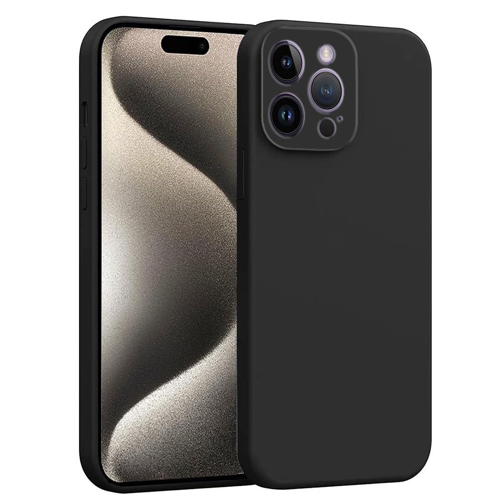amazon basics Mobile Cover for Apple iPhone 15 Pro Max | Full Camera Protection | Premium Liquid Silicon Case | Flexible Bumper Case for Apple iPhone 15 Pro Max (Black) (B0D5WHB6KV) Amazon Price History, Amazon Price Tracker
