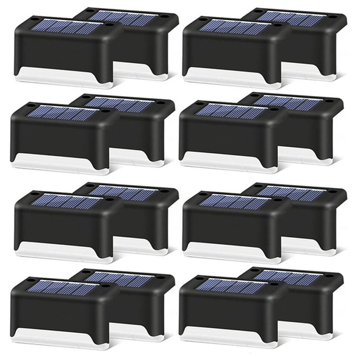 Outdoor Stair Solar Light Black Warm 4PCS Waterproof Garden Step Lamp Garden Decor Lawn LED Lighting-image-48