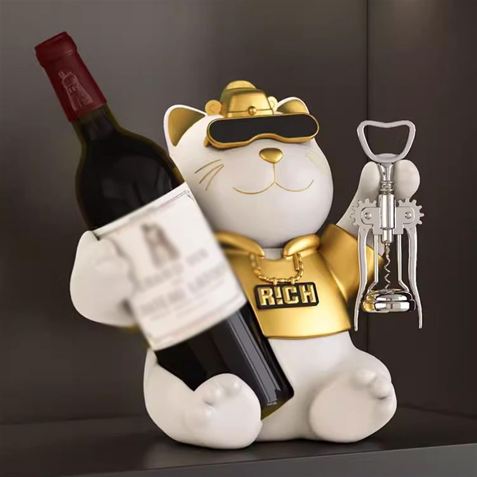 Soporte para vino Decoraciones for enfriadores de vino Fortune Cat Wine Rack Cocina