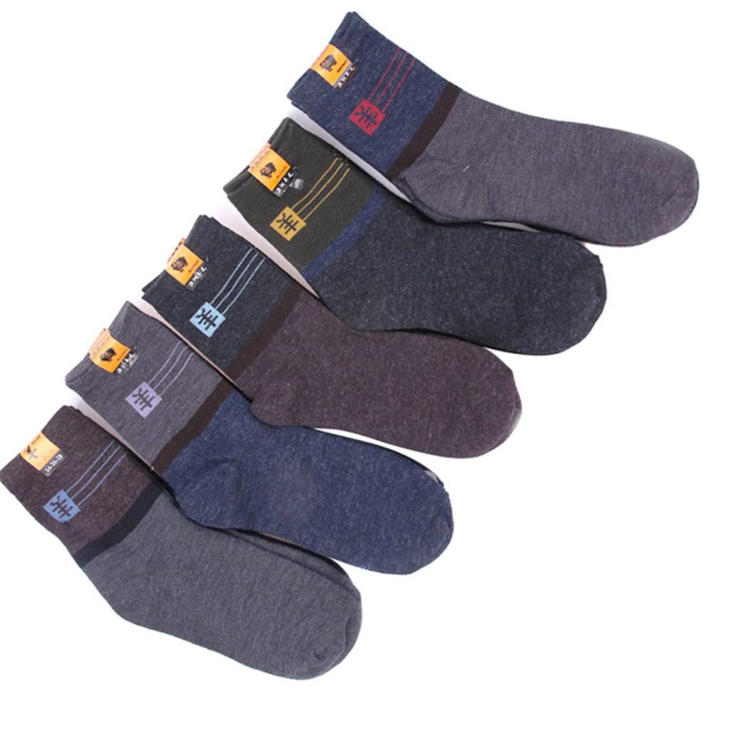 Chaussettes de cheville homme en maille de laine premium - Pack hiver de 5 paires