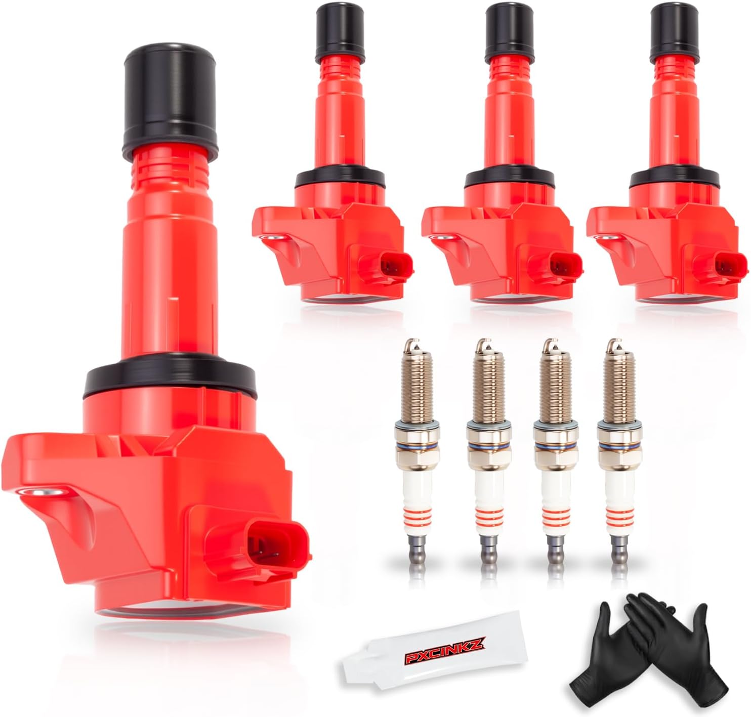 Set of 4 Upgraded Ignition Coils Packs and Spark Plugs Fits for Honda Civic Acura ILX 2012 2013 2014 2015 1.8 1.8L Replaces UF672