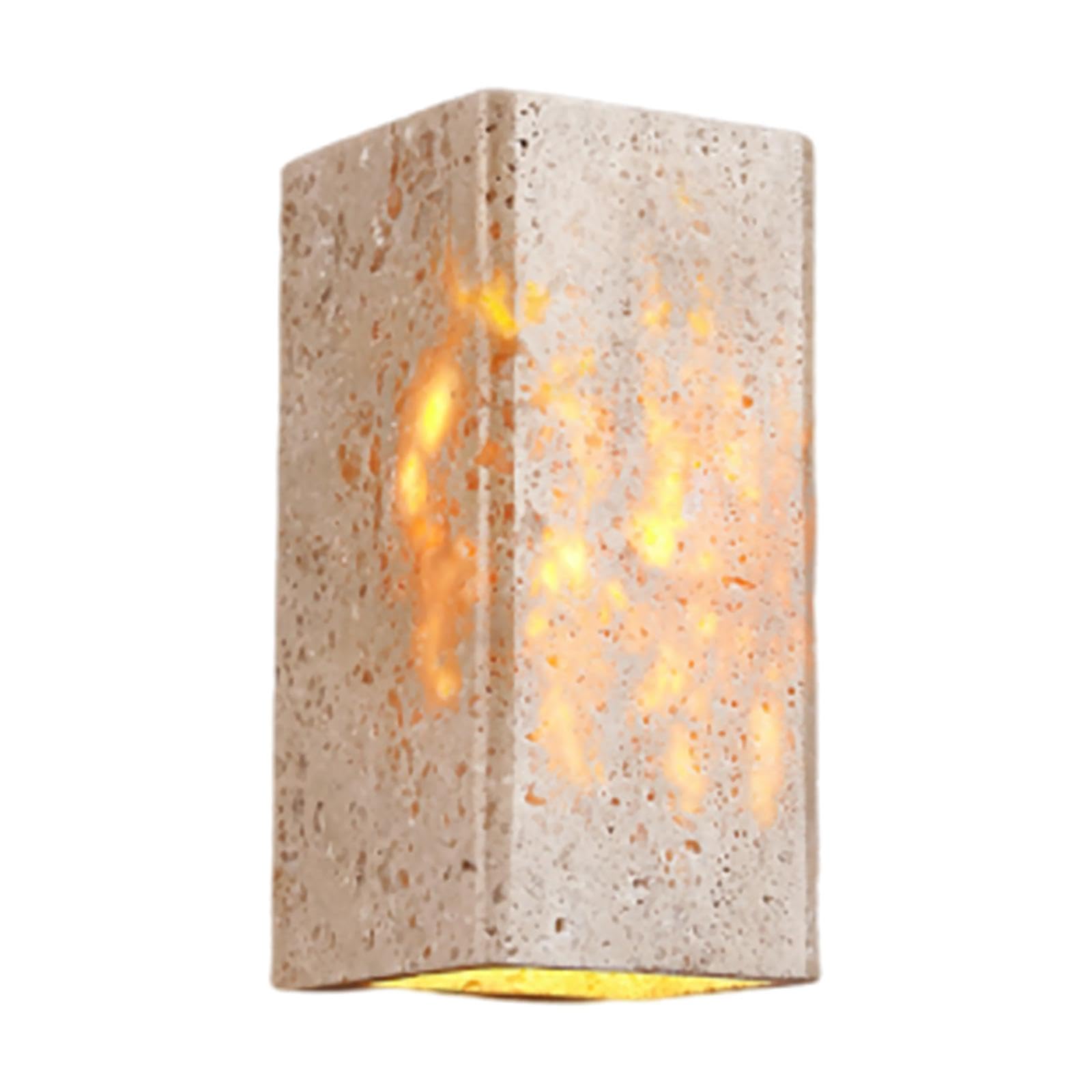 Sharplace Bedside Wall Lamp Wall Mounted Lights Night Light Wall Sconce Marble Lamp Shade for Entrance Indoor Living Room Attic Outdoor, 8x8x16cm