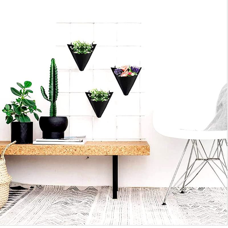 6er-Set Pflanzsack Aus Vliesstoff, Pflanzbeutel Hängend Pflanztaschen, Wand Sukkulenten Blumentopf Korb Mit Haken, Atmungsaktiv Warm Halten Hängetopf, Pflanzentasche Für Innen-und Außendekoration