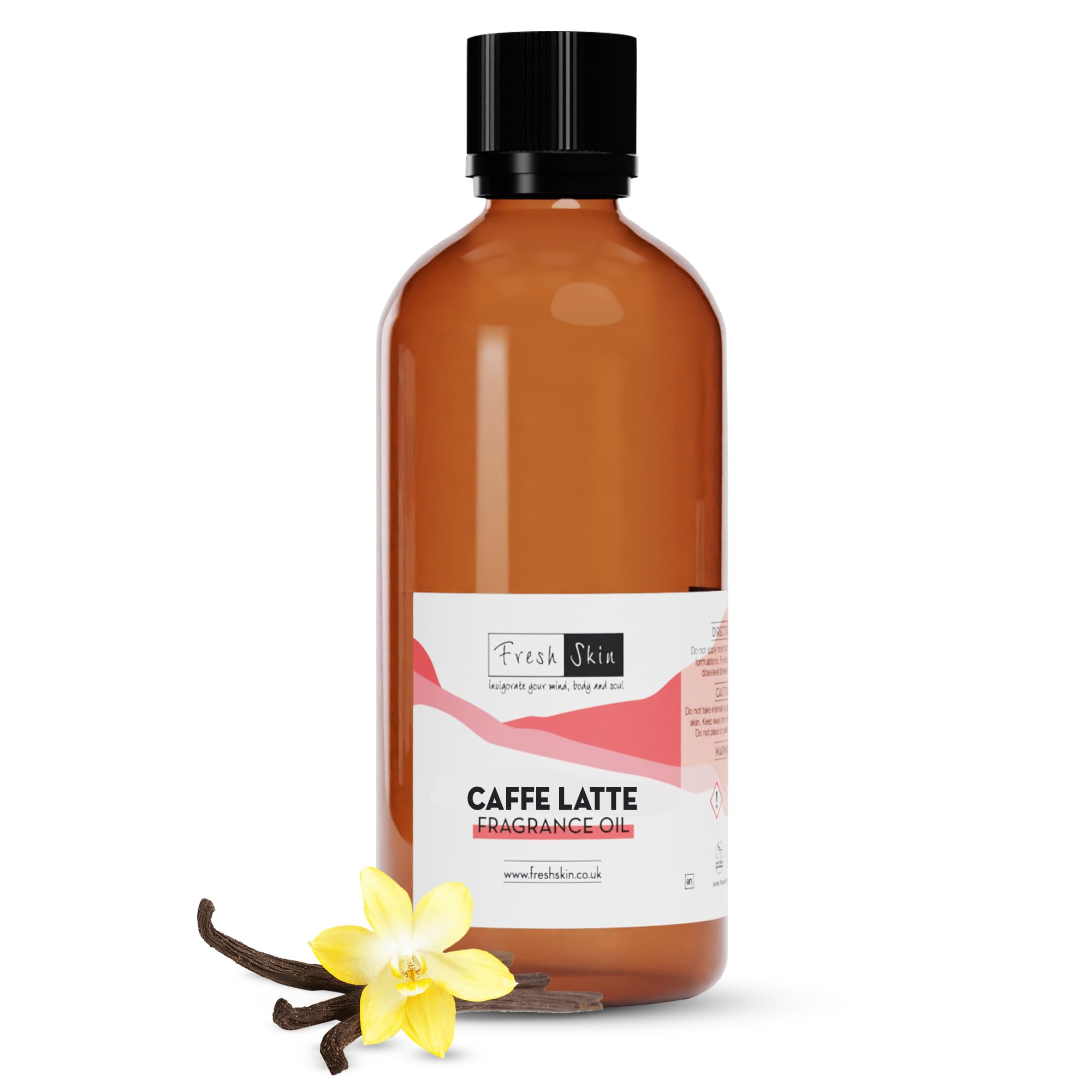 freshskin beauty ltd | Caffe Latte Fragrance Oil 50ml - Candles, Bath Bombs, Soap Making, Reed Diffusers & Wax Melts - Cosmetic Grade - Vegan Friendly - A Rich, Complex, & Long Lasting Scent!