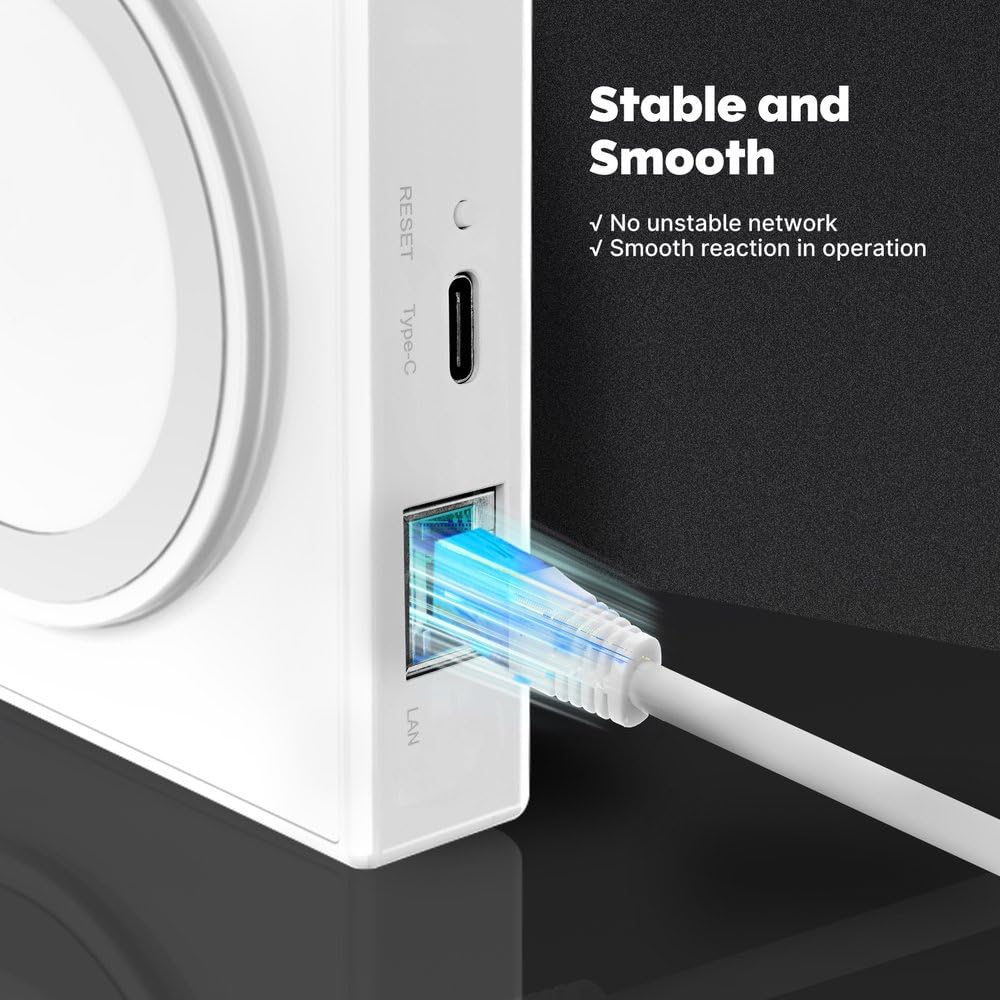 Gateway Matter con ZigBee 3.0 + WiFi 2.4G, APP TUYA Smart Life, Conexión LAN, 5V 1A, IP20, 90x90x22mm, Hub Domótica Casa Inteligente