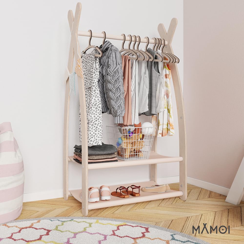 MAMOI® Perchero infantil de pie 95x106x32cm / 53x95x32cm