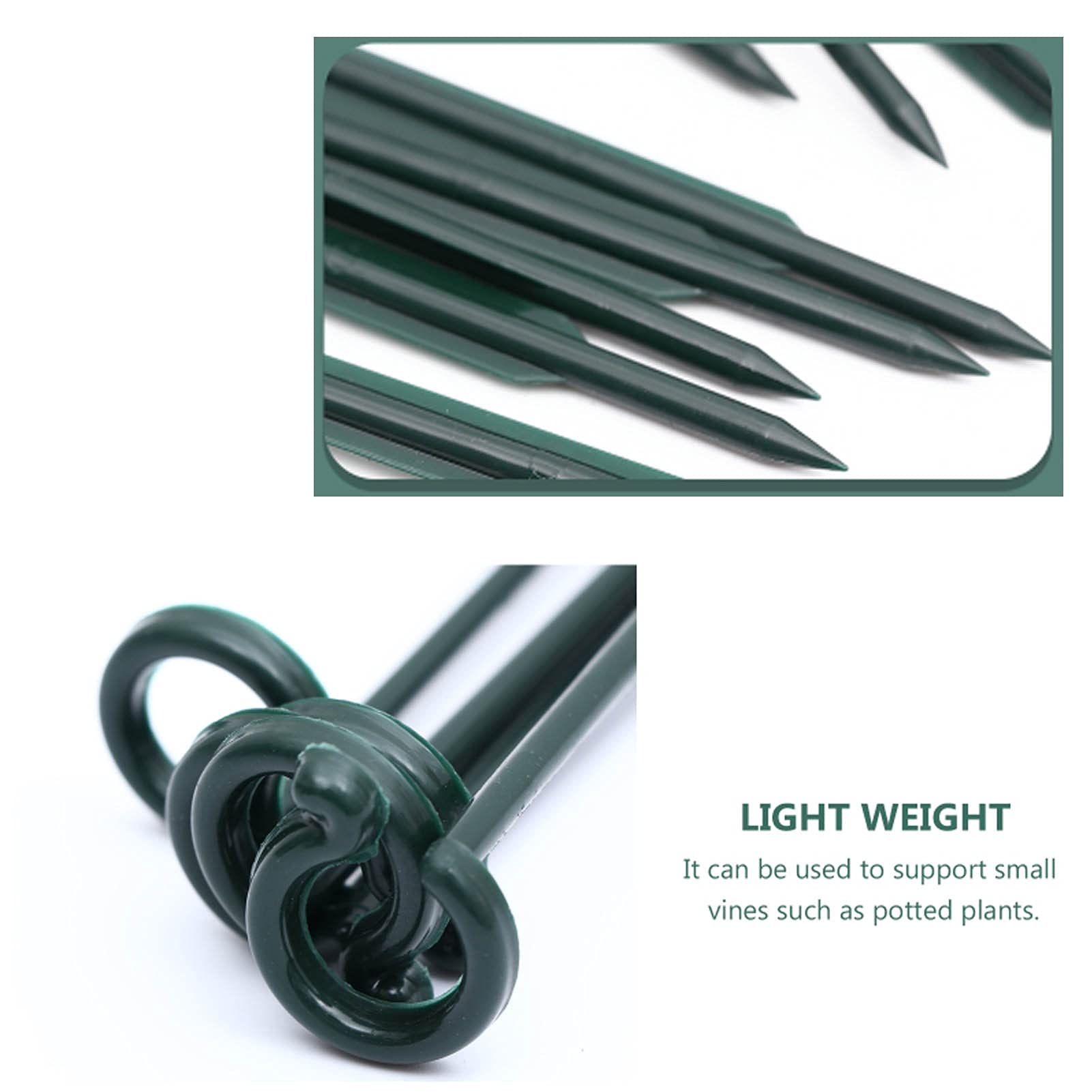 Saturey Tuteur Plante 1 Ensemble de tiges de Fixation de Plantes en Pot de Fleurs Polonais Bonsaï Support (Vert) Support pour Plantes De Jardin
