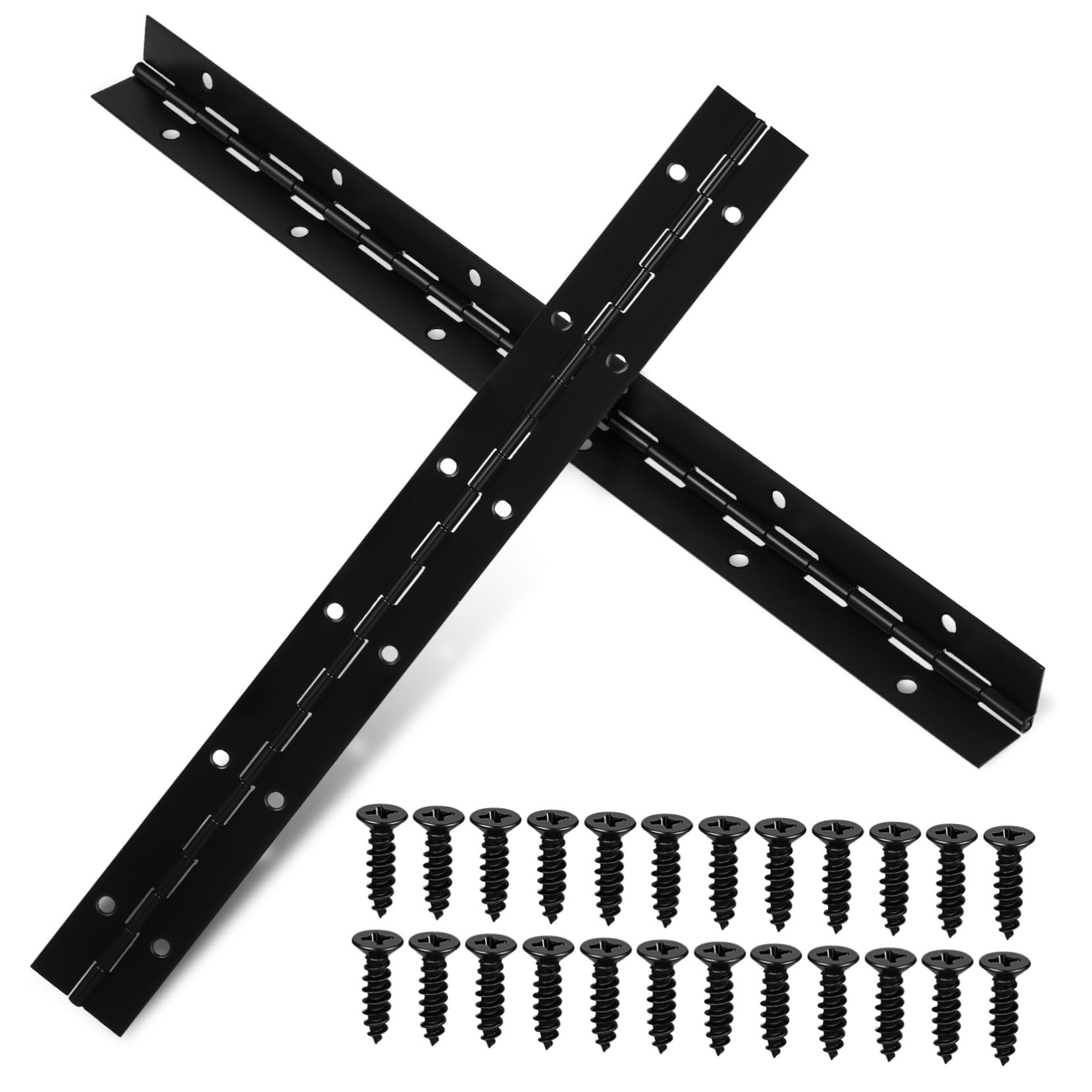 jojofuny 1set Iron Hinge Hinges for Wood Wooden Case Hinges Piano Hinge Metal Hinges for Crafts Cabinet Hinges Long Hinge Wooden Jewelry Case Hinges Piano Metal Hinge Door Hinges Black 2pcs